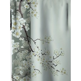 Floral Sakura Print Men's Casual Short Sleeve Shirt With Chest Pocket, Men's Shirt For Summer Vacation Resort, Tops For Men